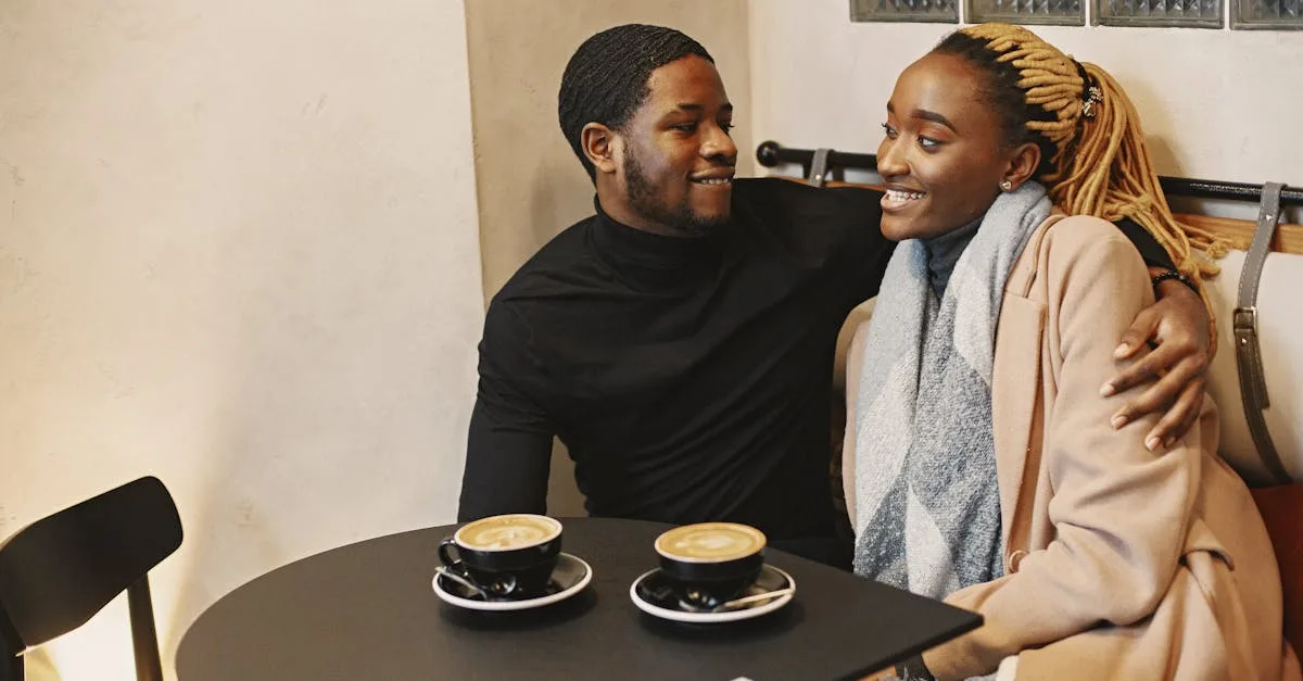 Couple enjoying a warm coffee date — the kind of meaningful connection professional matchmaking services help you find