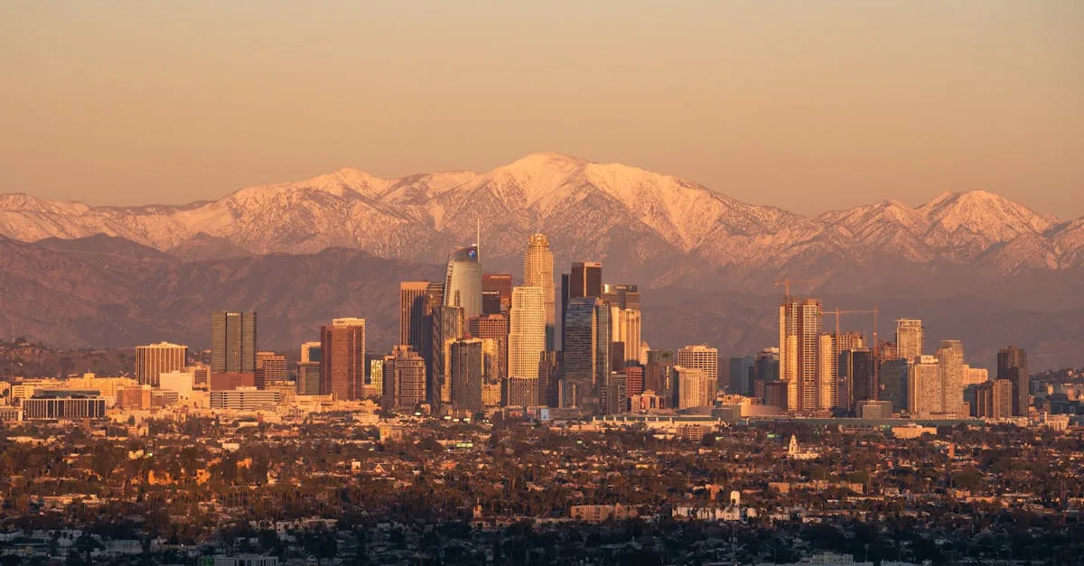 Los Angeles skyline at golden hour — home to one of the deepest professional matchmaking markets in the United States