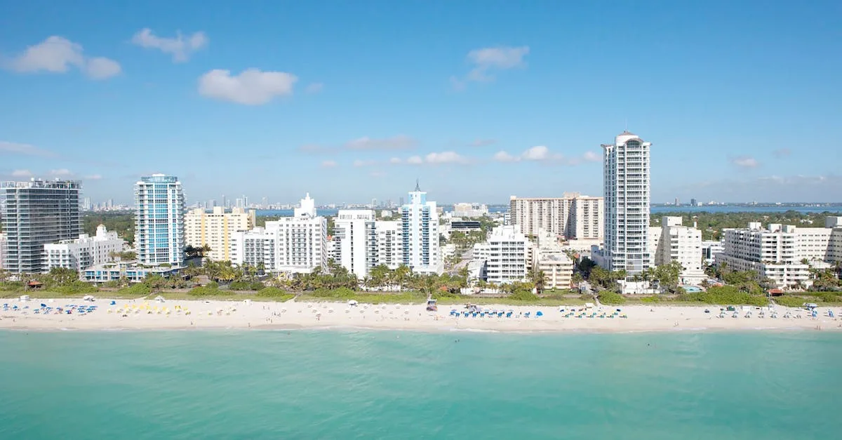 Aerial view of Miami Beach — one of the most vibrant professional matchmaking markets in the United States